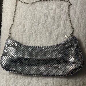 Glamorous Silver Chainmail Clutch